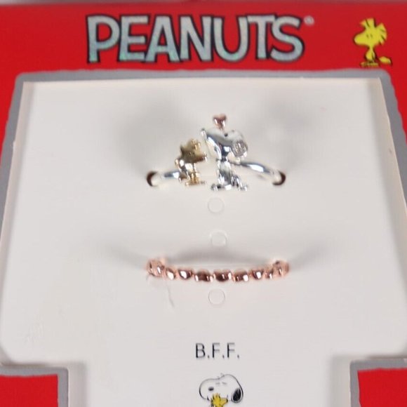 Unwritten Jewelry Unwritten Two Tone Peanuts Snoopy Bff Rings Sz 9 5 Poshmark